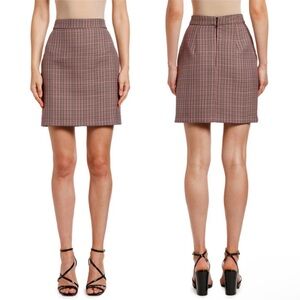 MSGM gonna plaid Pink and Black Checkered Pencil Skirt 24” XS preppy clueless